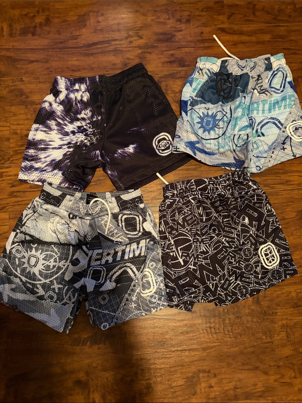 Kids Athletic Swim/Board Shorts - Black, Blue, Gray - Unbranded